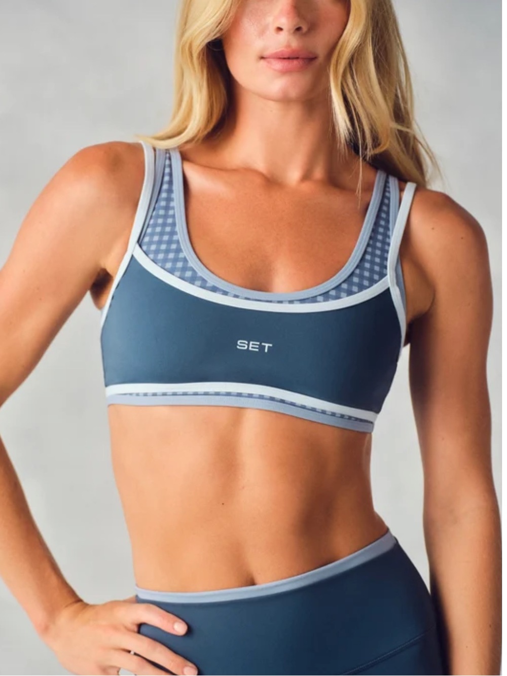 Set Active Lux Gingham Tempo Bra